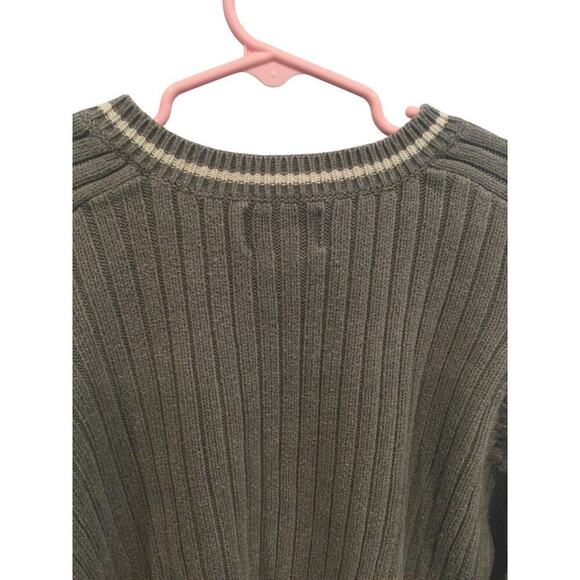 Vtg Abercrombie & Fitch Womens Ribbed Sweater Size Small Y2K Preppy Tennis Grey - Picture 9 of 10